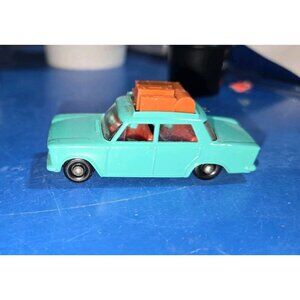 VTG Matchbox Series No. 56 Fiat 1500 W/ Brown Luggage Teal Lesney England NM